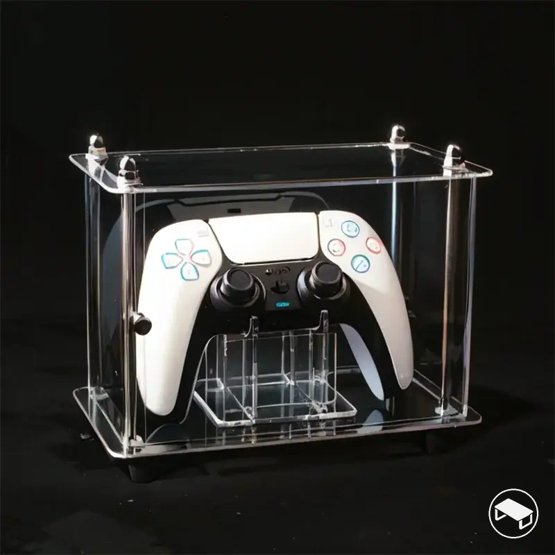 Acrylic display box with a dust cover for a gaming controller