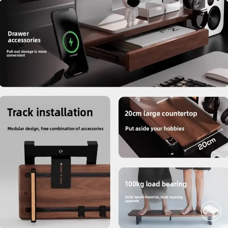 Modular metal desktop storage box with a partition tray