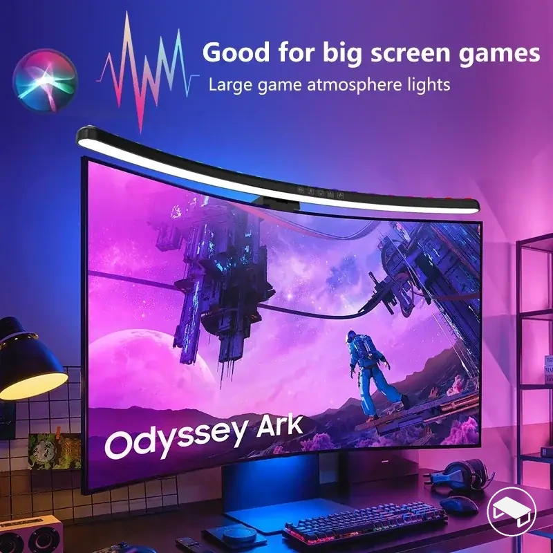 RGB monitor light bar with music rhythm lighting and dimming