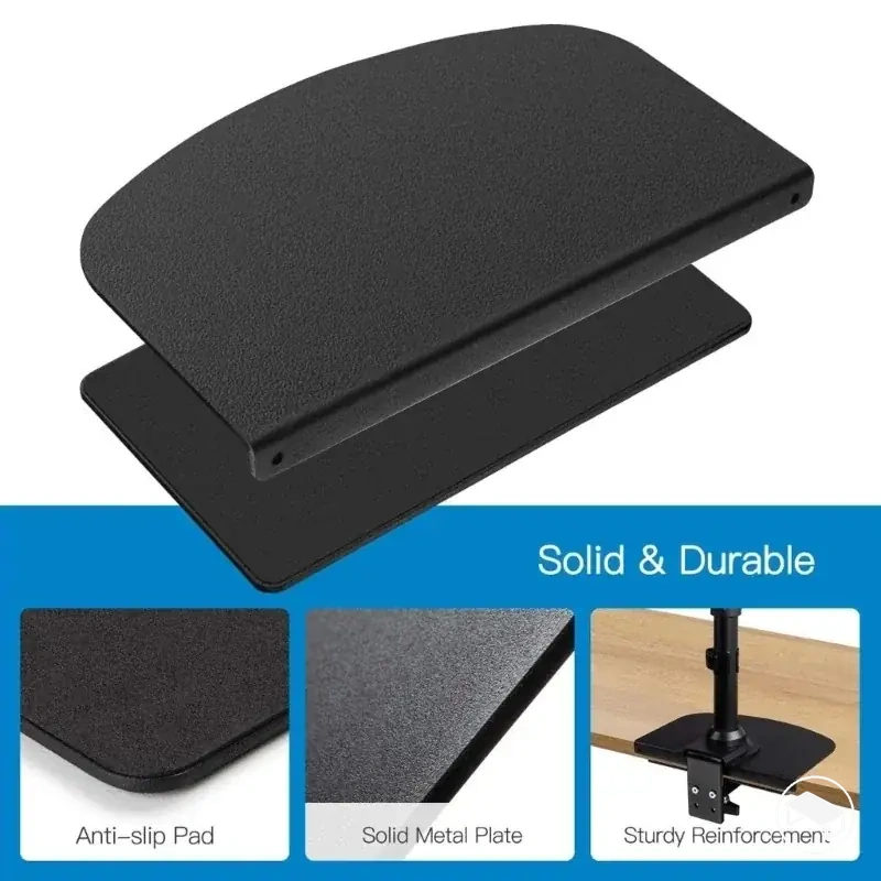 Placa de refuerzo grande para fijación de monitor con abrazadera en C