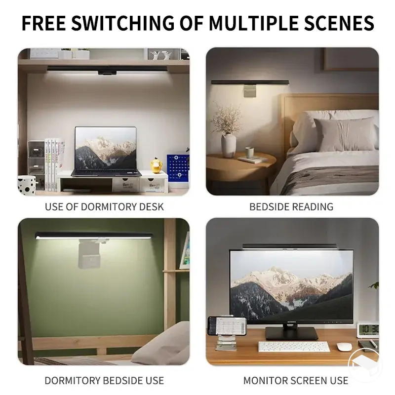 Barre lumineuse LED pour écran d'ordinateur avec réglage continu de la luminosité